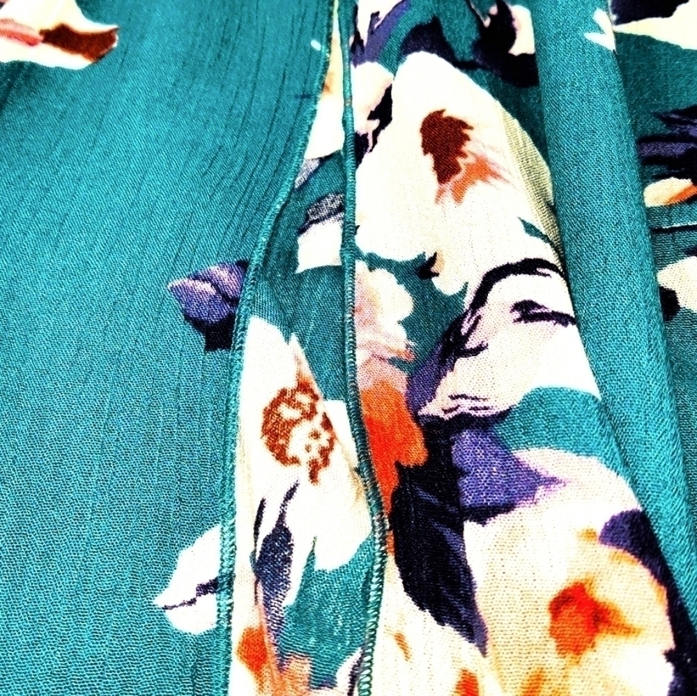 Charlotte Russe summer dress maxi blue green floral  Size: L - Picture 5 of 8